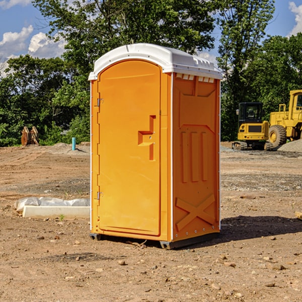 how often are the portable restrooms cleaned and serviced during a rental period in Saxis